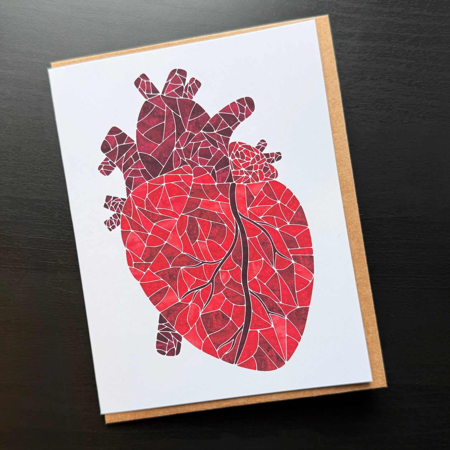 Stained Glass Heart Greeting Card