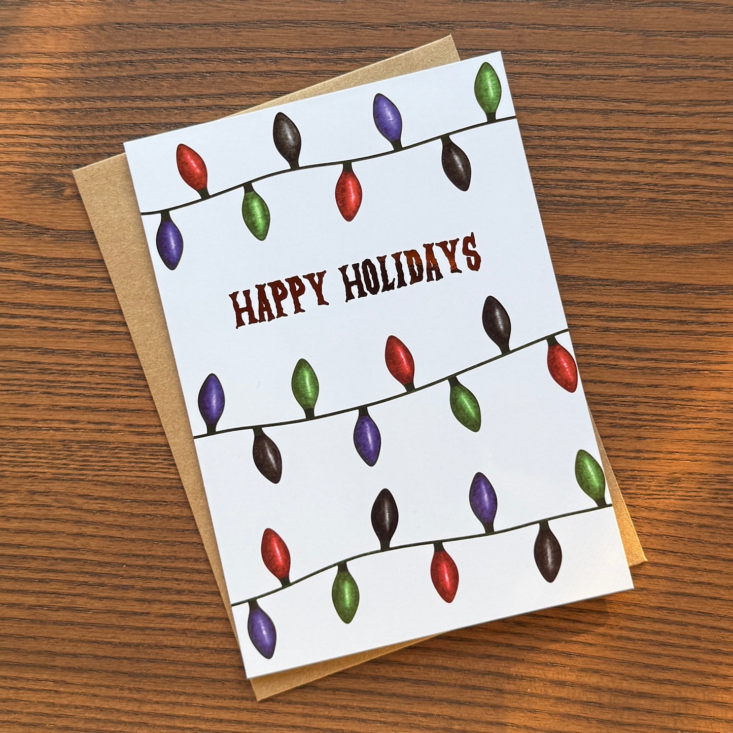 Happy Holidays Foil Greeting Card