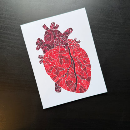 Stained Glass Heart Greeting Card
