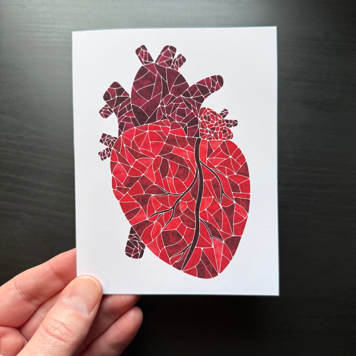 Stained Glass Heart Greeting Card