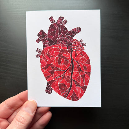 Stained Glass Heart Greeting Card